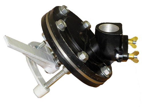 Затвор для работы с легкими абразивными материалами