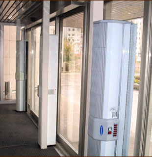 Размещение теловой завесы в бизнес-центре