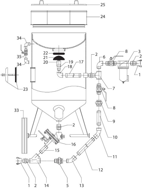 Спецификация установка пескоструйная DBS100-200